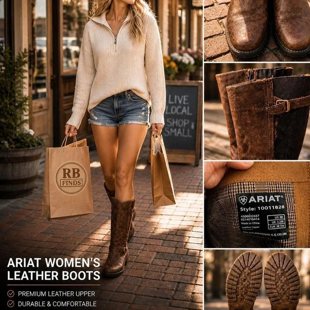 Ariat Leather Waterproof Riding Boots • Brown • Style 10018226